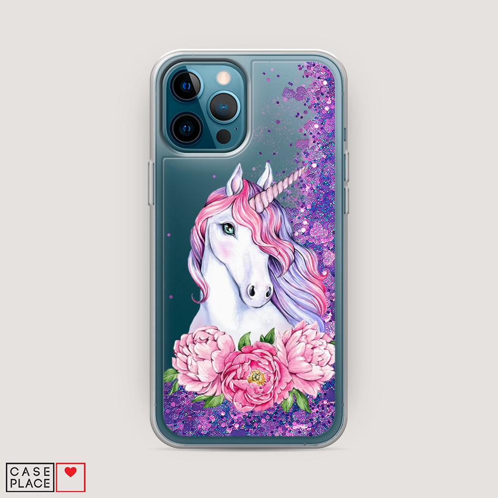 

Чехол Awog на Apple iPhone 12 Pro / Айфон 12 Pro "Единорог с пионами", Разноцветный, 12892-1
