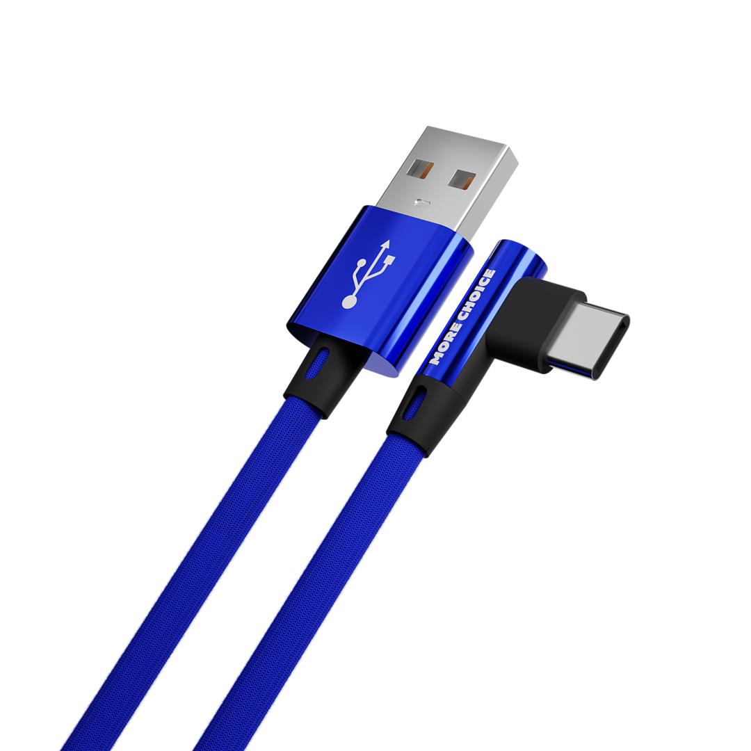 Дата-кабель More choice K27a USB-Type-C, нейлон, 2.1A, 1 м, Blue