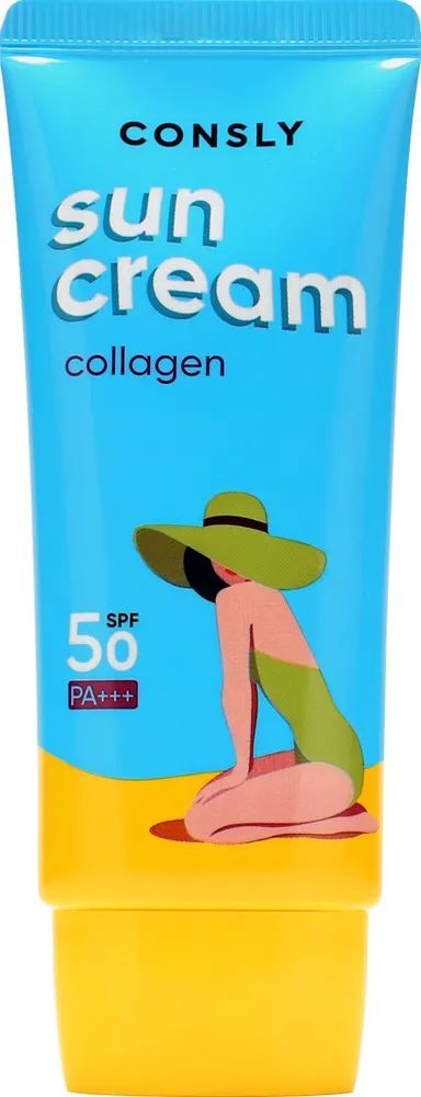 Солнцезащитный крем Consly с морским коллагеном для лица и тела 50 SPF 50 мл