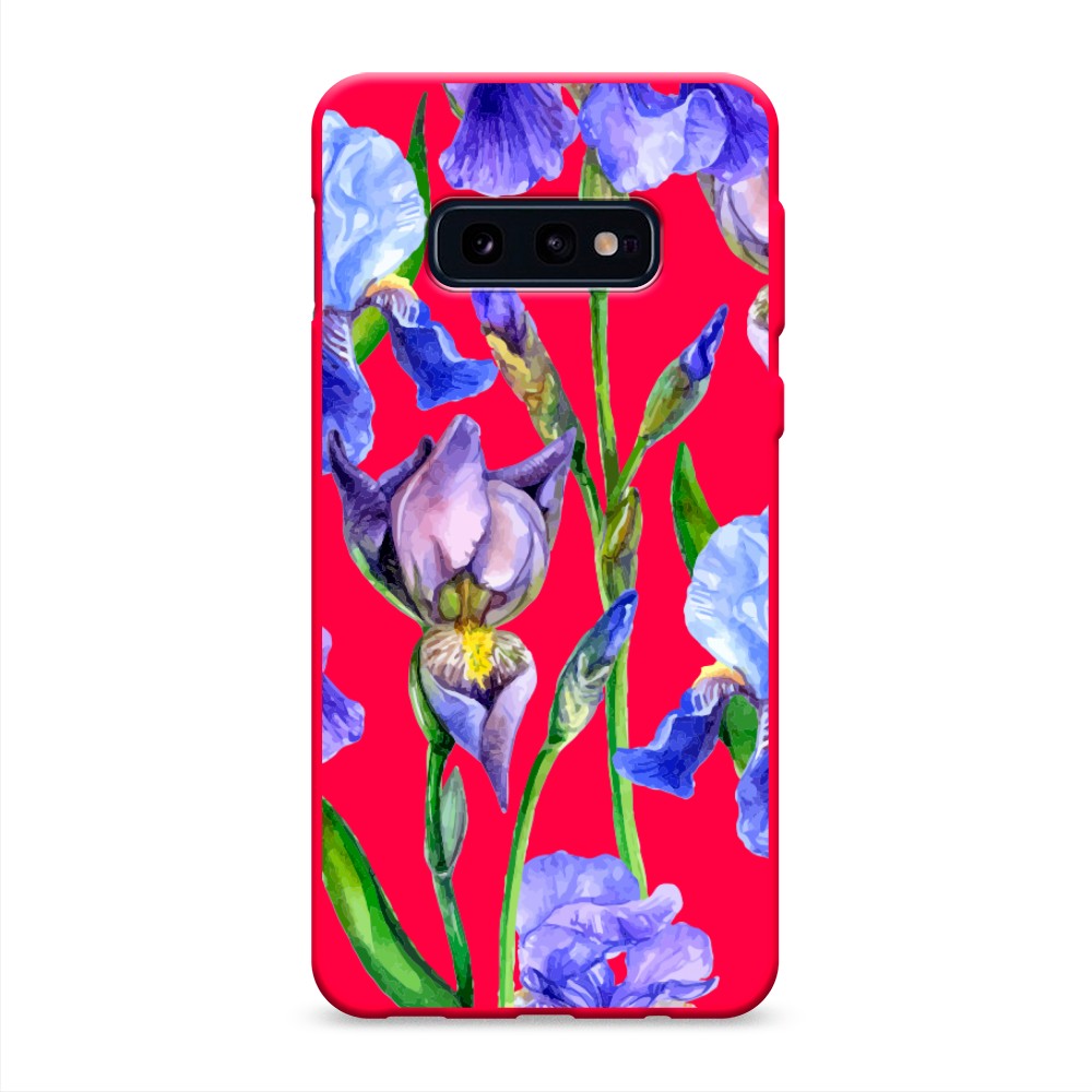 

Чехол Awog на Samsung Galaxy S10E "Синие ирисы", Разноцветный, 27253-1