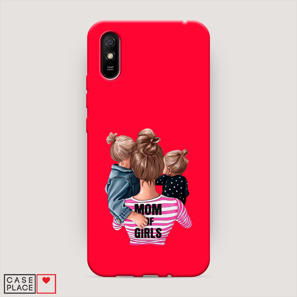 фото Матовый силиконовый чехол "mom of girls" на xiaomi redmi 9a awog