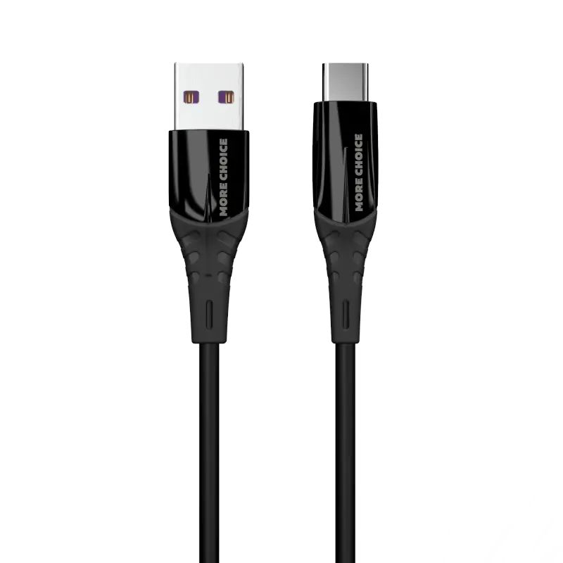 Дата-кабель More choice K32Sa USB 3.0A для Type-C силикон 1м Black