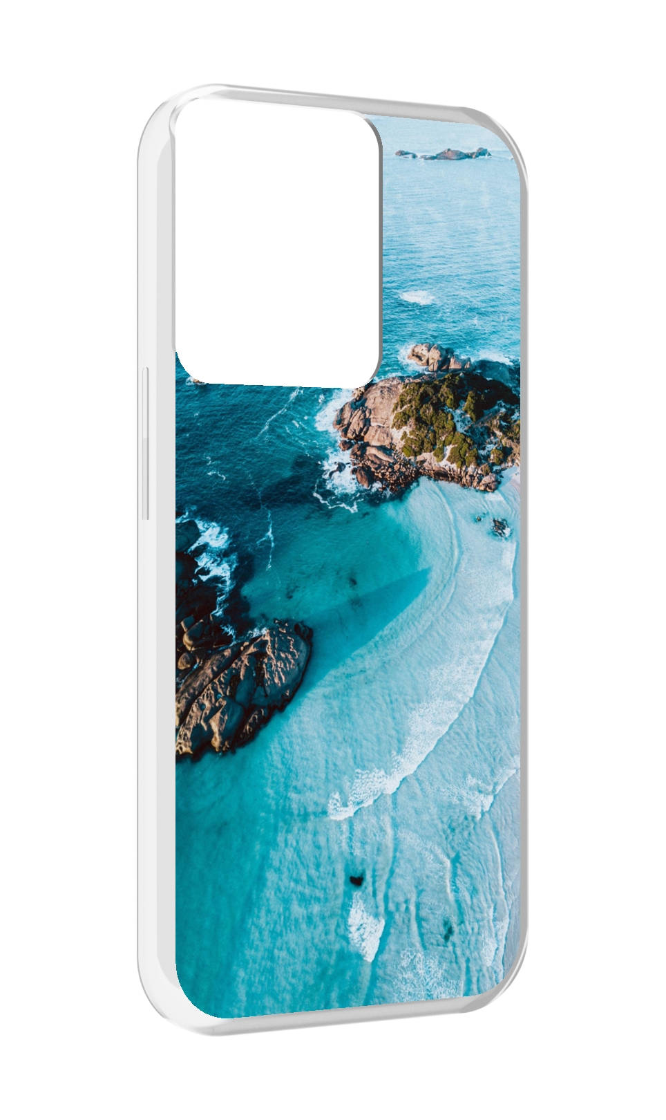 

Чехол MyPads красивый голубой залив для OPPO Reno 8, Прозрачный, Tocco