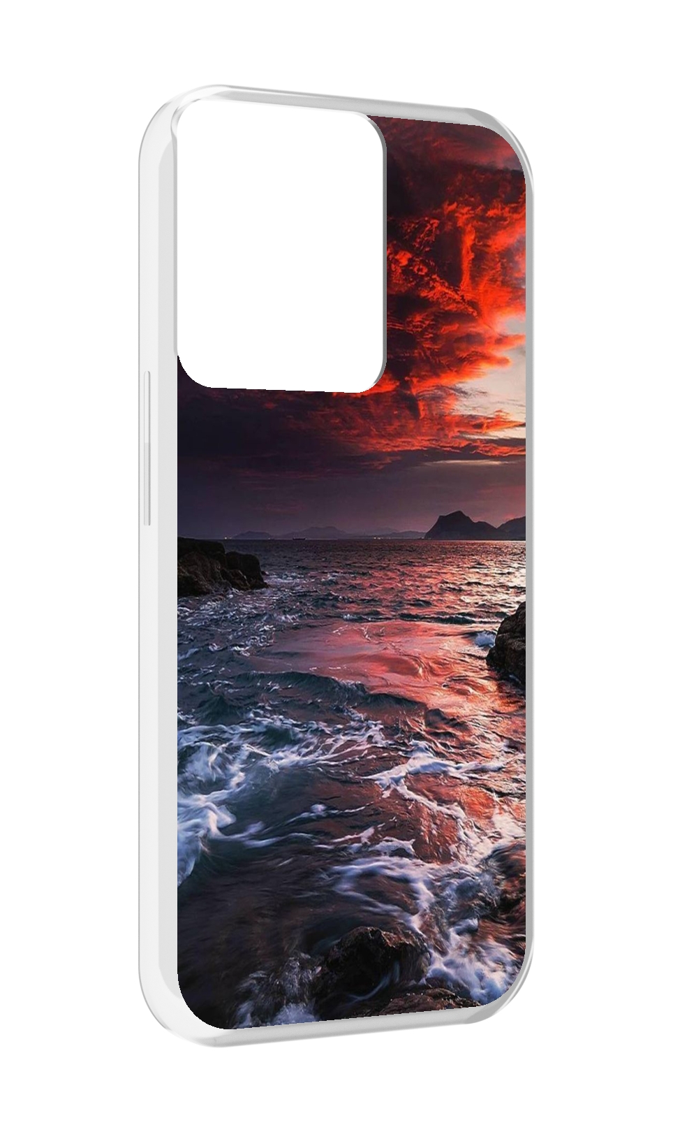 

Чехол MyPads красивый залив для OPPO Reno 8, Прозрачный, Tocco