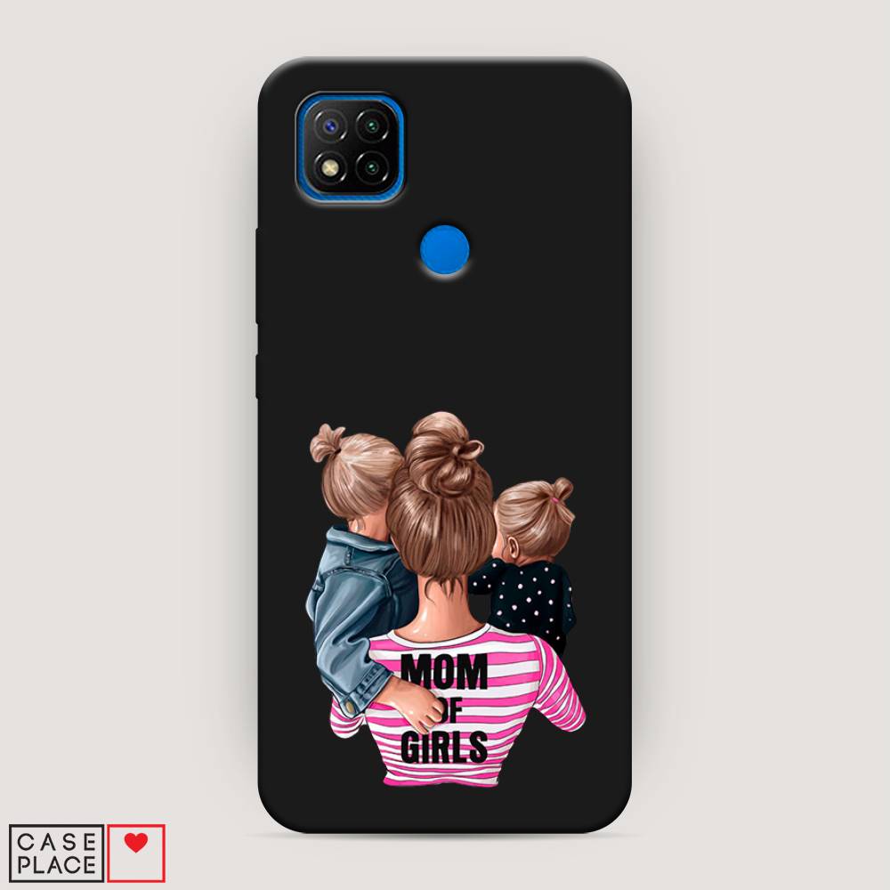 фото Матовый силиконовый чехол "mom of girls" на xiaomi redmi 9c awog