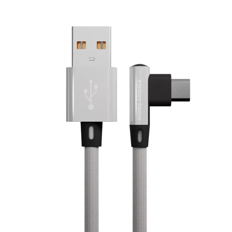 Дата-кабель More choice K27m USB 2.1A для micro USB нейлон 1м White