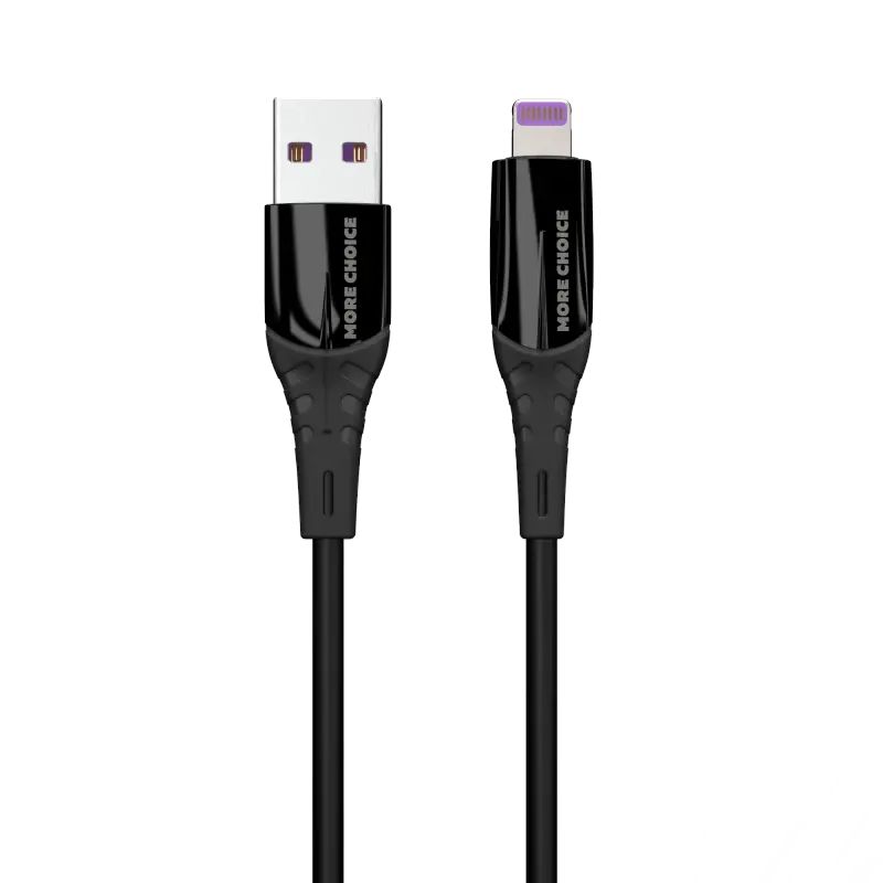 

Дата-кабель More choice K32Si USB 3.0A для Lightning 8-pin силикон 1м Black, K32Si