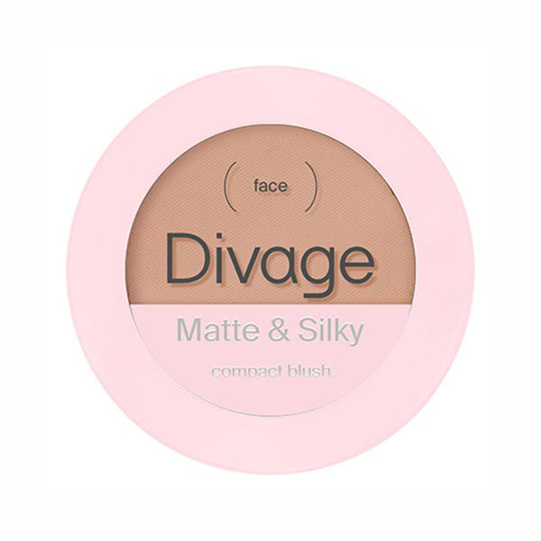 

Румяна Divage Matte & Silky compact blush тон 1, Розовый