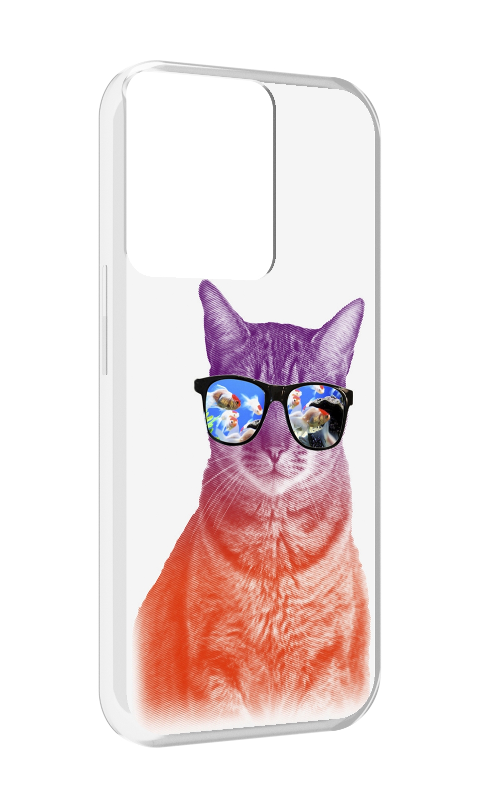 

Чехол MyPads крутой кот-2 для OPPO Reno 8, Прозрачный, Tocco