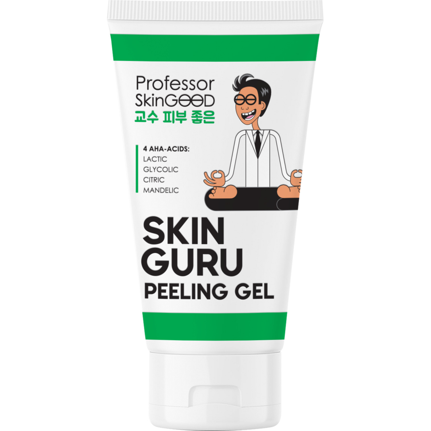 фото Пилинг-скатка для лица professor skingood skin с aha-кислотами skin guru peeling gel, 35мл