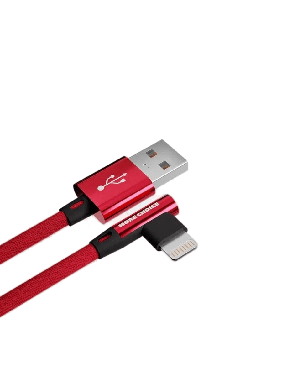 

Дата-кабель More choice K27i USB-Lightning 8-pin, нейлон, 2.1A, 1 м, Red