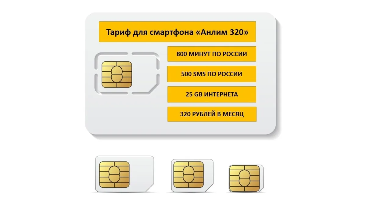 

Сим-карта Билайн Анлим 320, Анлим 320