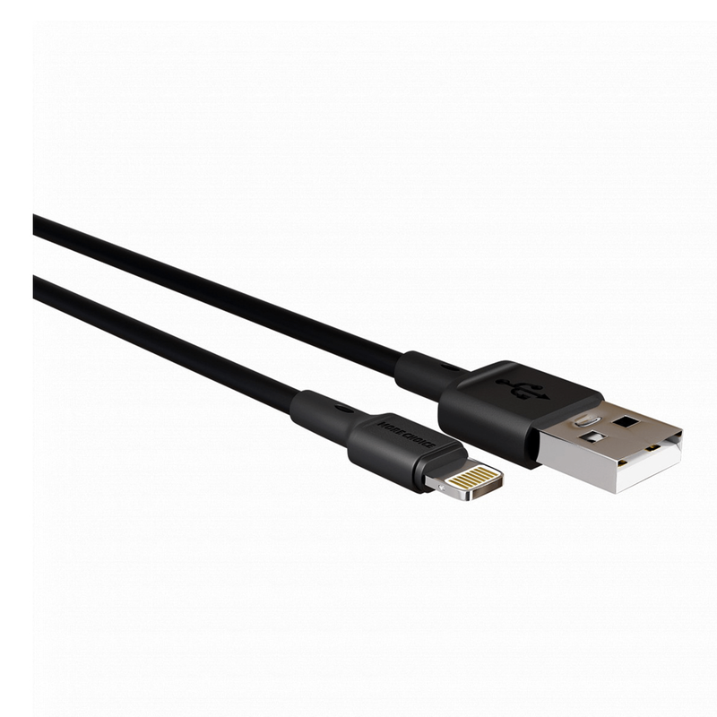 

Дата-кабель USB 2.0A для Lightning 8-pin More choice K14i TPE 2м Black, K14i 2m