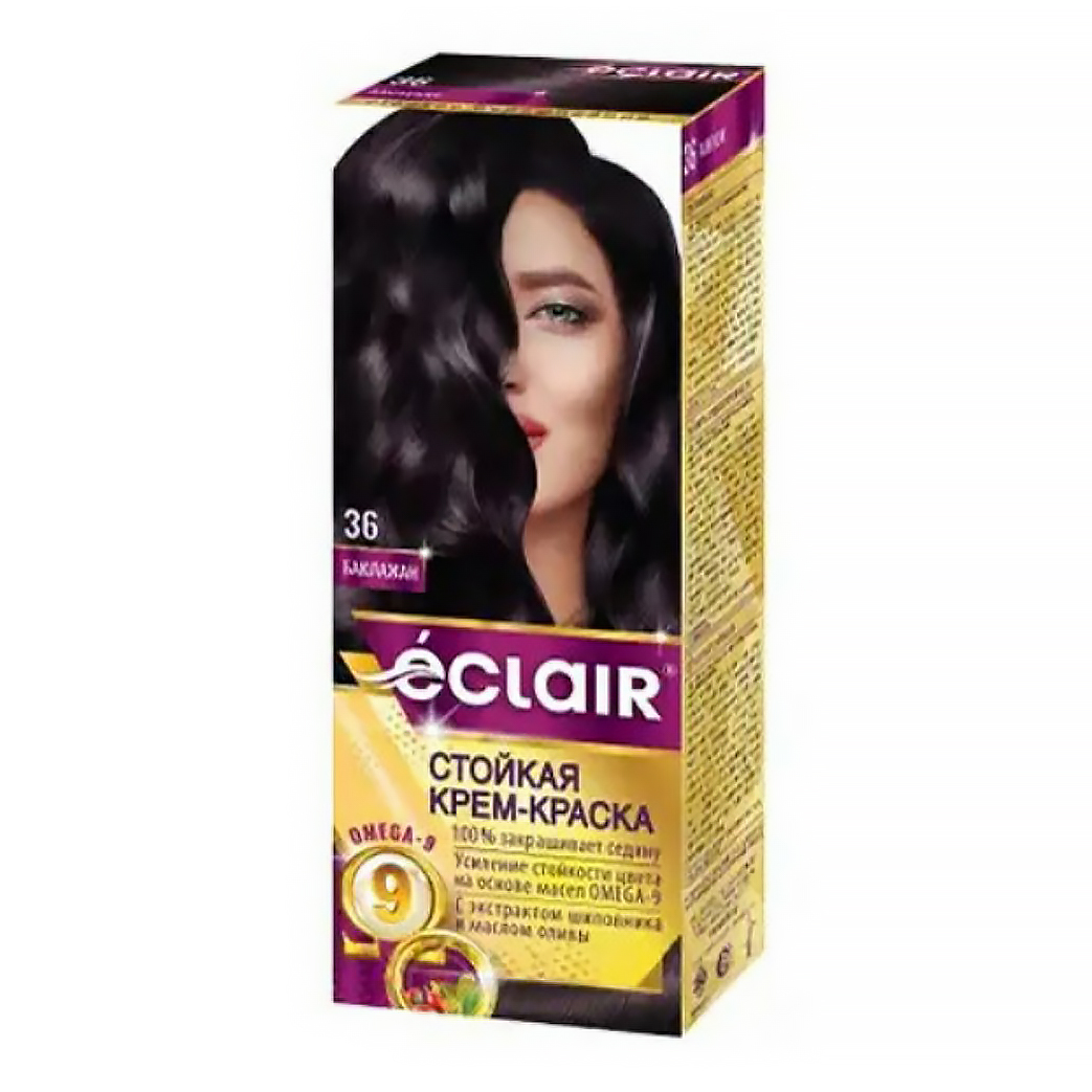 Краска для волос Eclair Omega 9 № 3.6 баклажан 130 мл