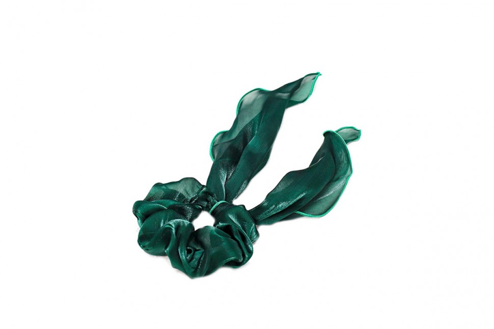 фото Резинка для волос «платок», зеленый bradex