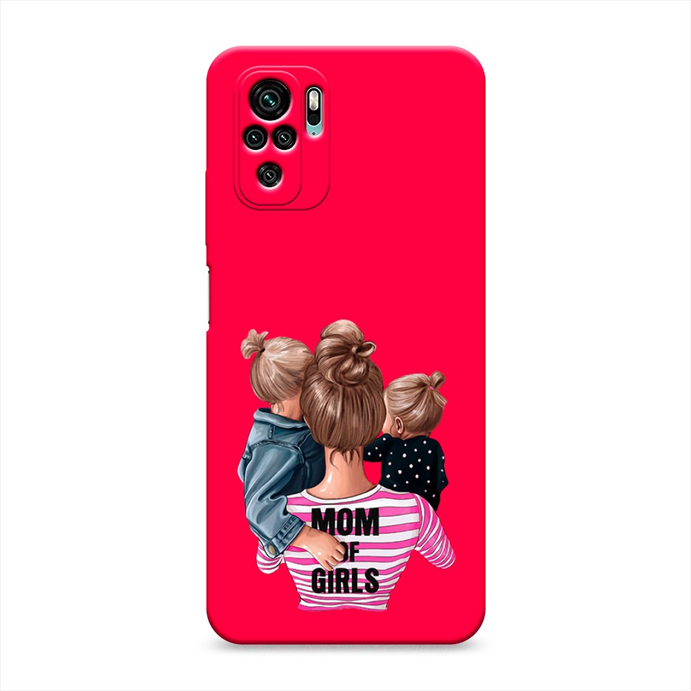 фото Матовый силиконовый чехол "mom of girls" на xiaomi redmi note 10 awog