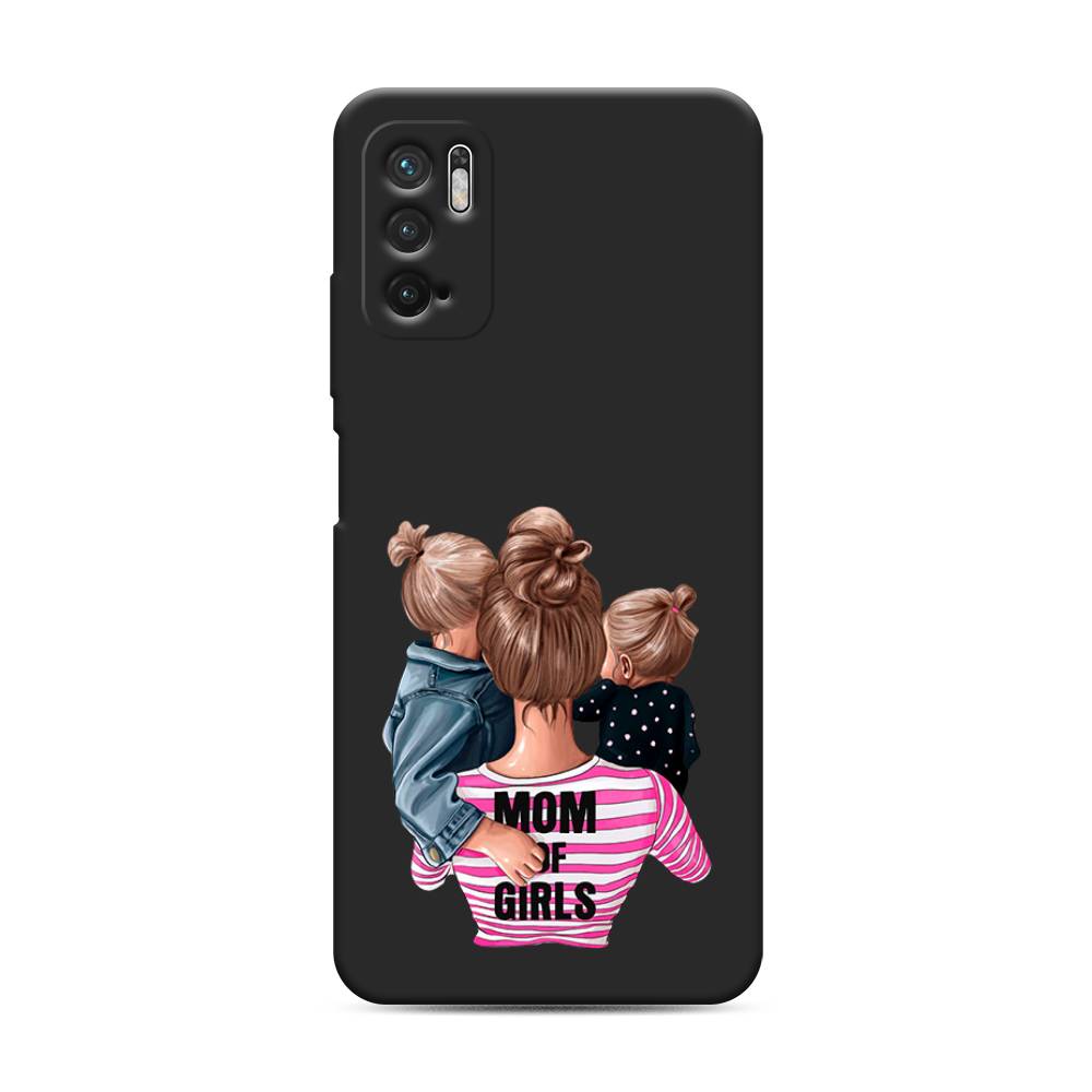 фото Матовый силиконовый чехол "mom of girls" на xiaomi redmi note 10 5g awog