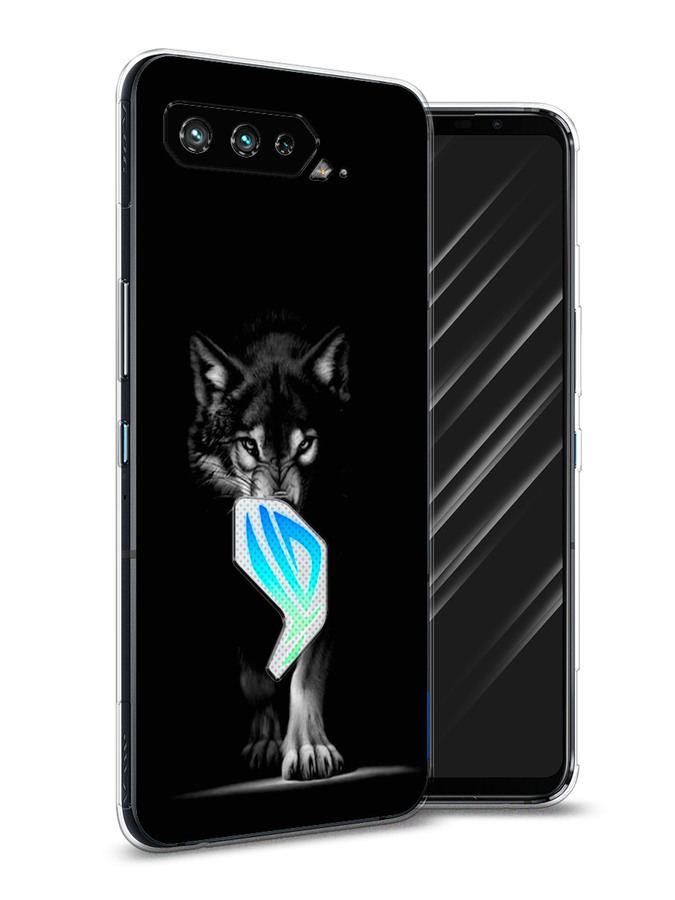 

Чехол Awog на Asus ROG Phone 5S "Волк выходит из ночи", Серый;черный;белый, 44550-1