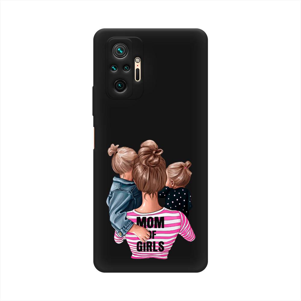 фото Матовый силиконовый чехол "mom of girls" на xiaomi redmi note 10 pro awog