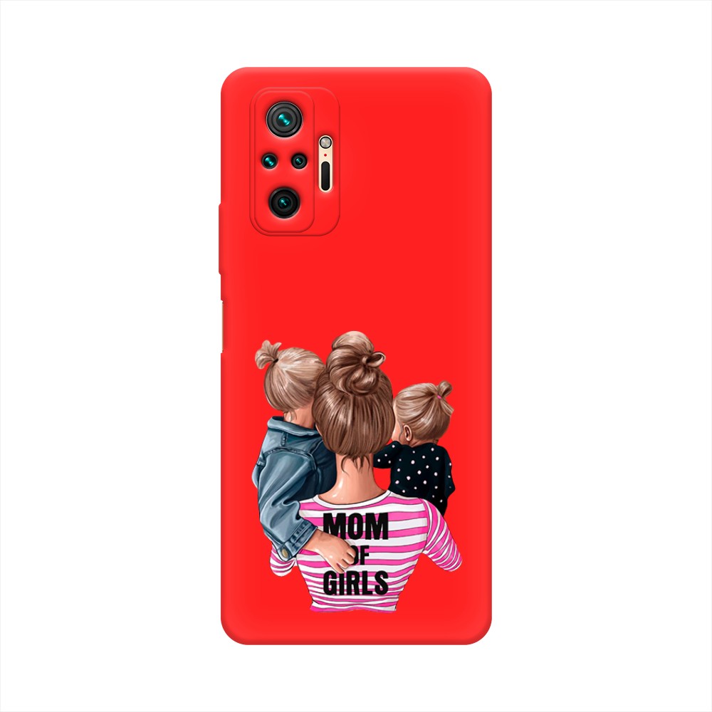 фото Матовый силиконовый чехол "mom of girls" на xiaomi redmi note 10 pro awog