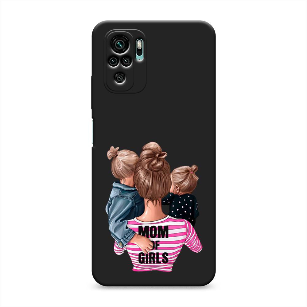 фото Матовый силиконовый чехол "mom of girls" на xiaomi redmi note 10s awog