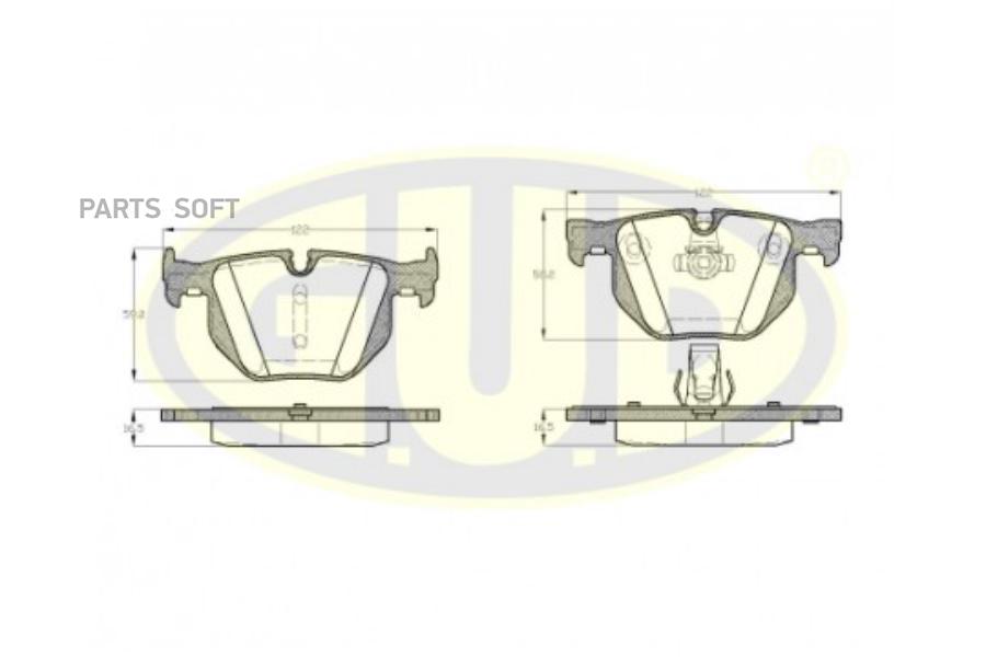 

Тормозные колодки G.U.D. GBP038160