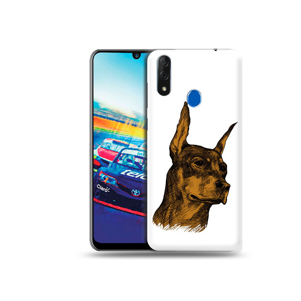 

Чехол MyPads Tocco для ZTE Blade V10 скетч доберман (PT136503.455.605), Прозрачный, Tocco