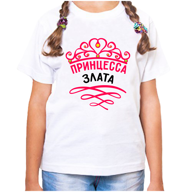 

Футболка девочке белая 36 р-р принцесса злата, Белый, fdd_princessa_Zlata
