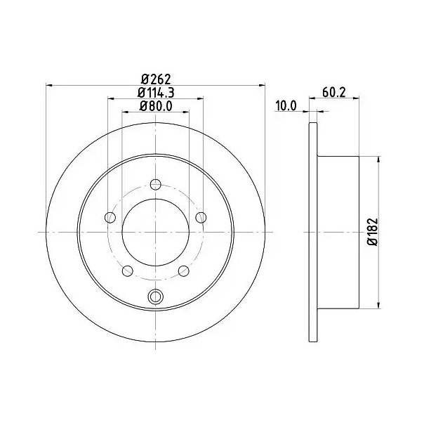 

Тормозной диск HELLA PAGID/BEHR 8DD355119181