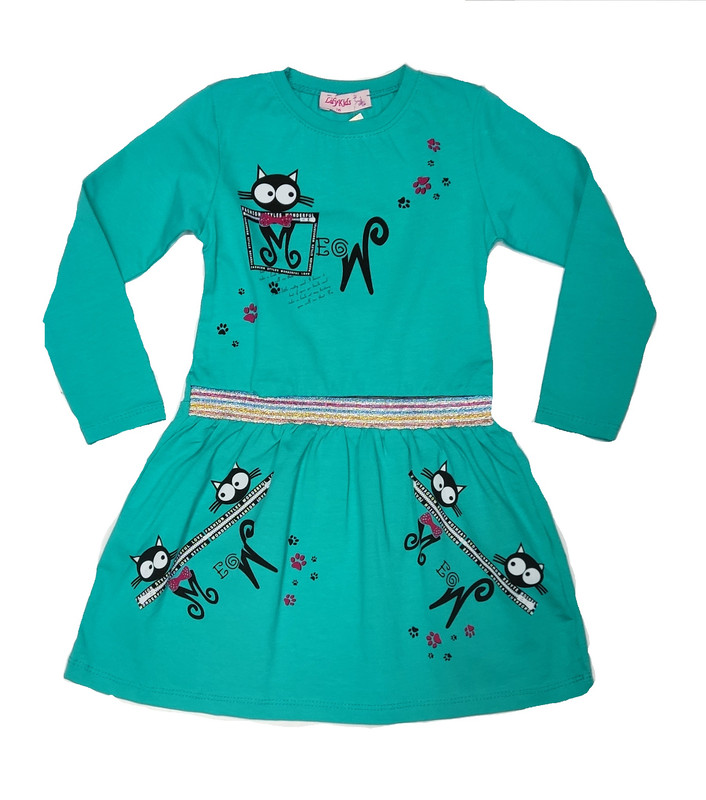 Платье детское Lily Kids 7541, зеленый, 110