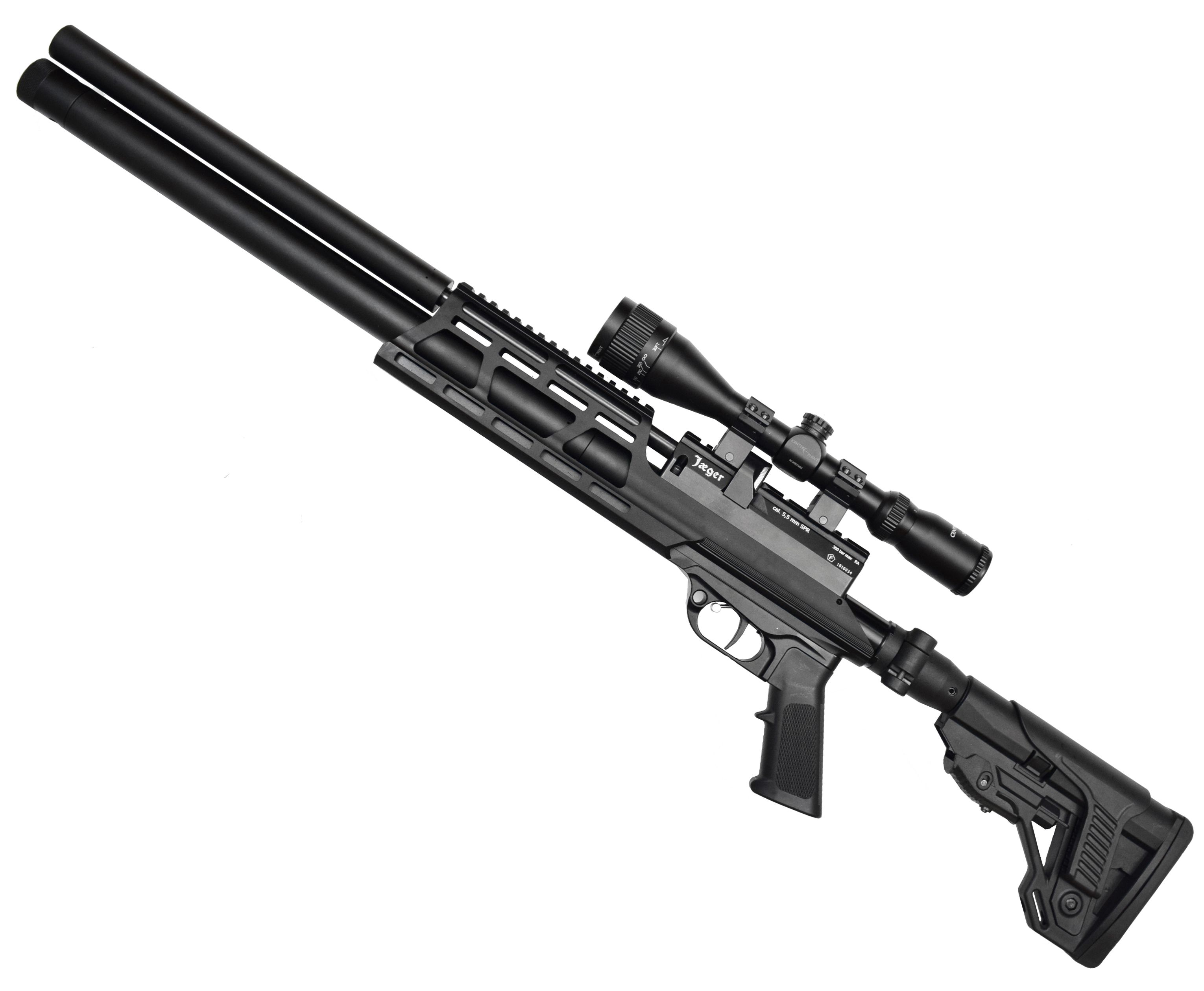 фото Пневматическая винтовка jaeger spr карабин (5.5 мм, 450 мм, складной, металлическая, lw)