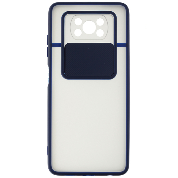 

Чехол накладка для Xiaomi Poco X3 Cover Slide Синий, для Xiaomi Poco X3 Cover Slide Синий