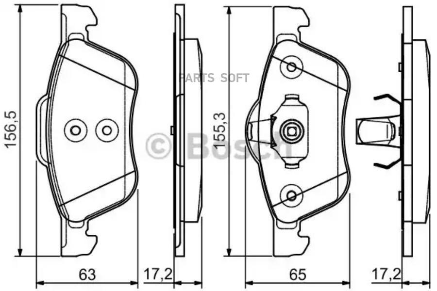 

Тормозные колодки Bosch передние дисковые 986495118