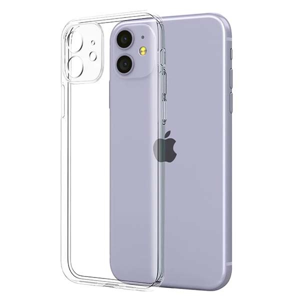 фото Силиконовый чехол для apple iphone 11 tpu 1мм с защитой камеры прозрачный