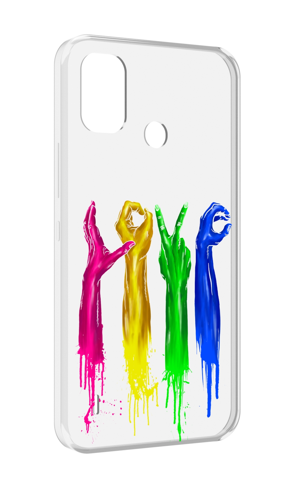 

Чехол MyPads яркие руки love для Itel A48, Прозрачный, Tocco
