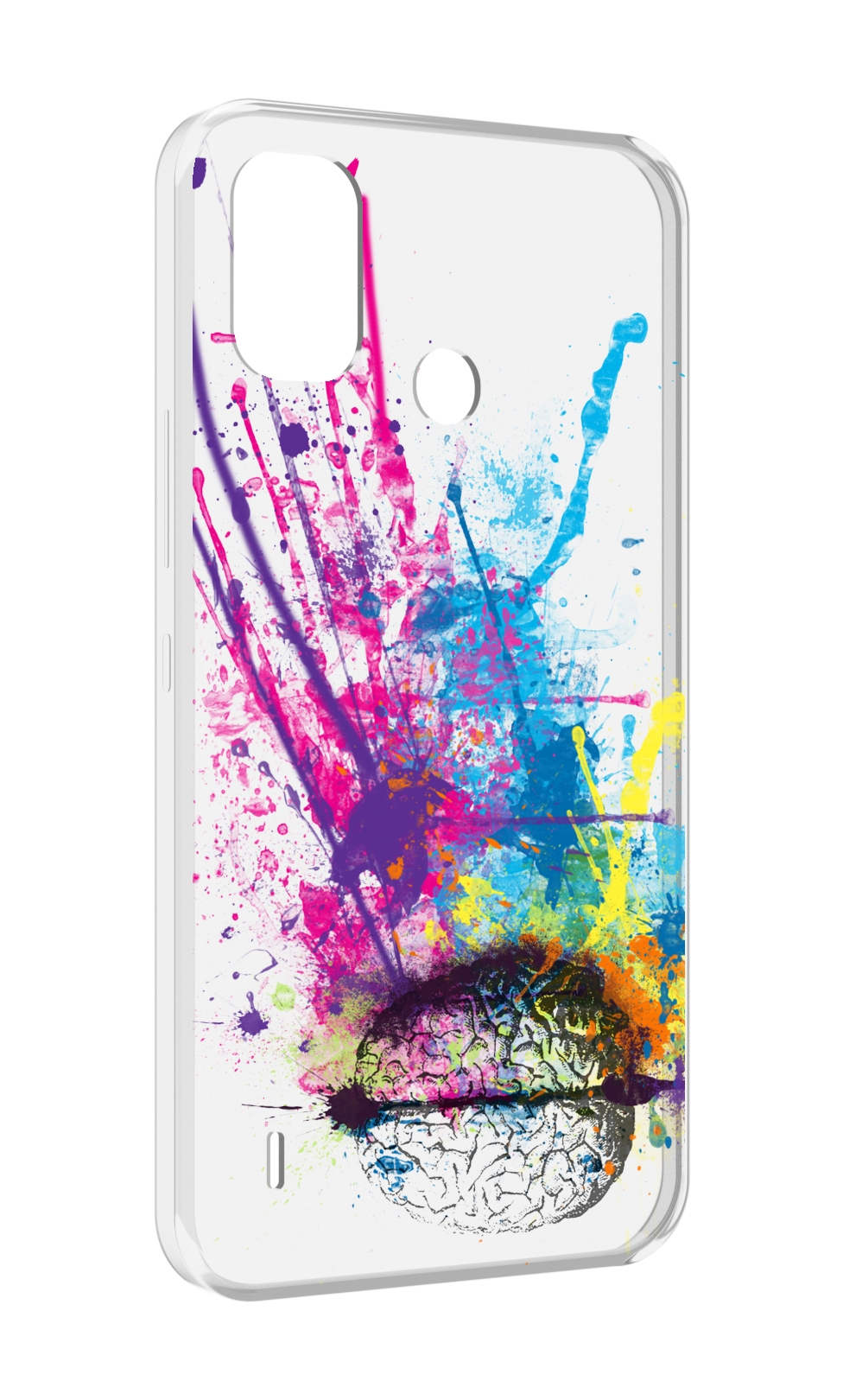 

Чехол MyPads яркий красочный мозг для Itel A48, Прозрачный, Tocco
