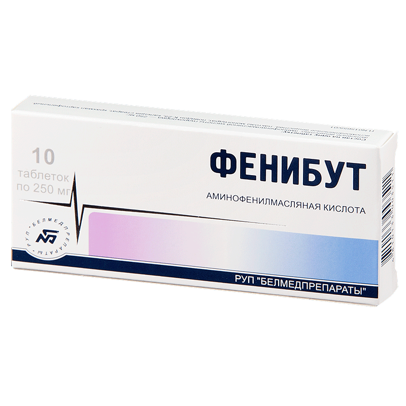 Купить Фенибут таблетки 250 мг 10 шт., Белмедпрепараты