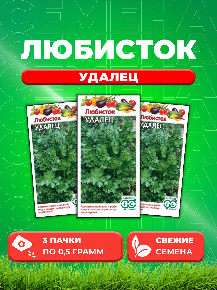 

Семена Любисток Удалец, 0,5г 3уп