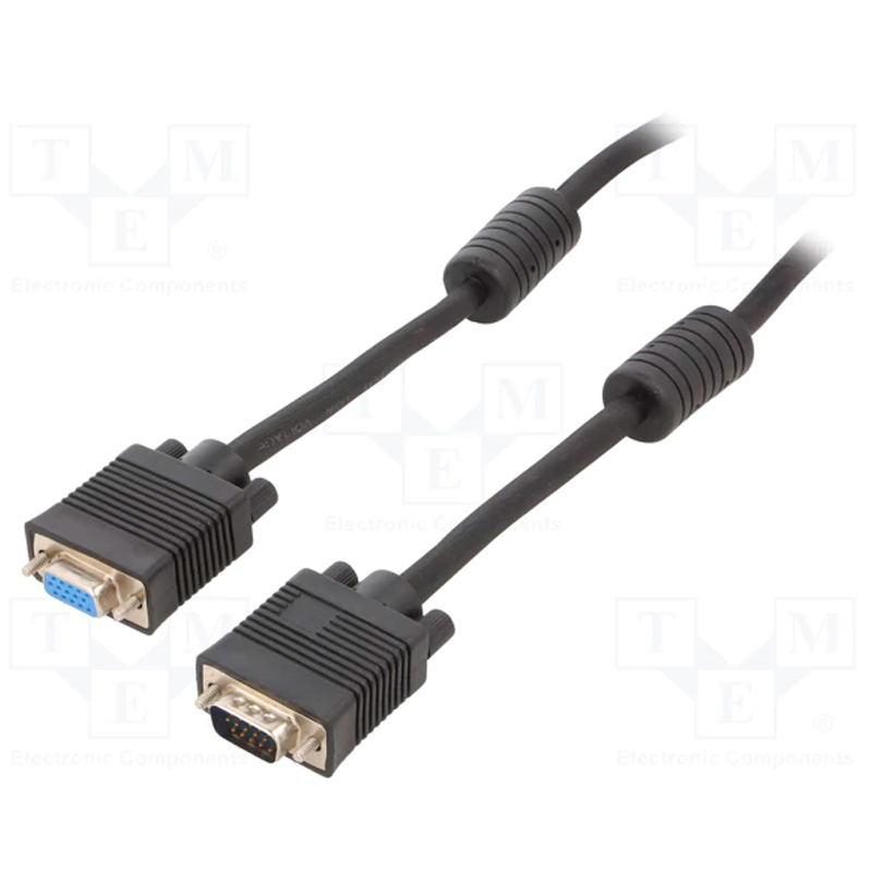 

Удлинитель Gembird VGA - VGA вилка-розетка 1.8м (CC-PPVGAX-6B) черный