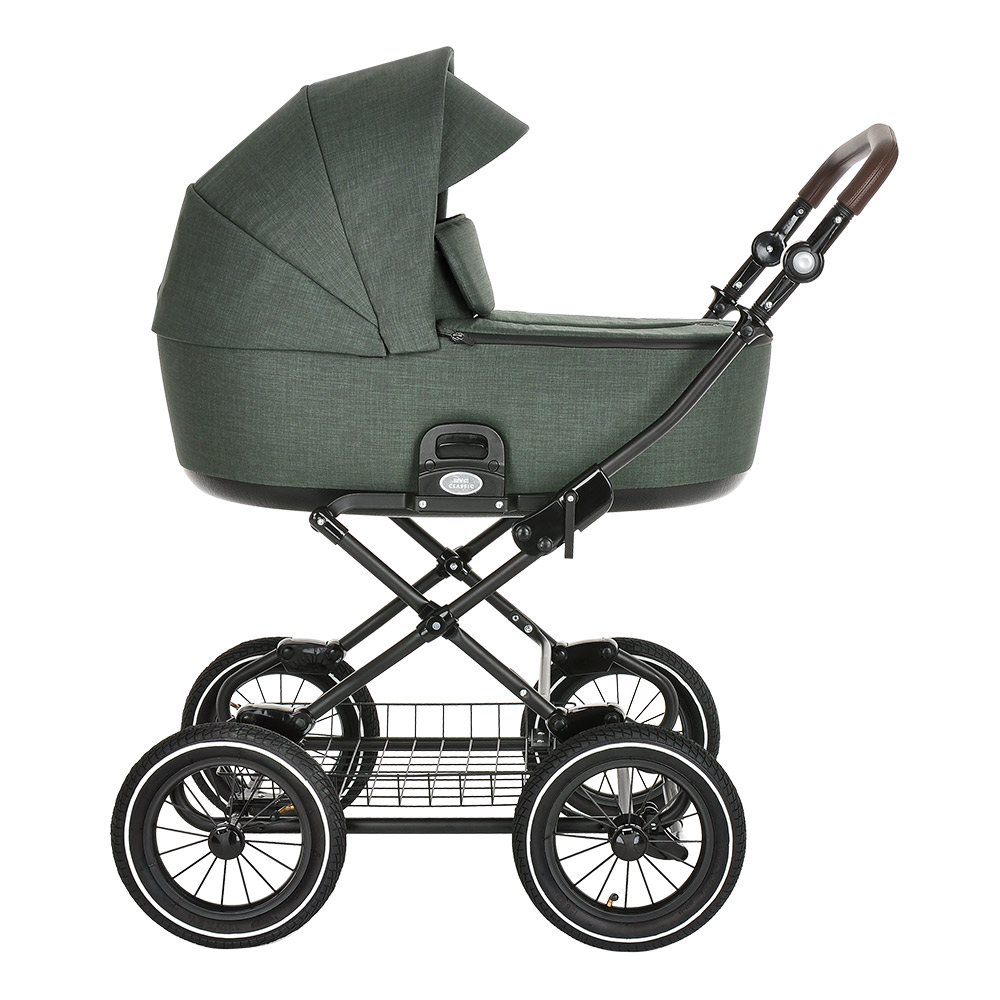 

ROAN Коляска 2 в1 Bass Next Classic короб + прогулка Night Green/12d/руч.Тем.Коричневый, RCL067/1