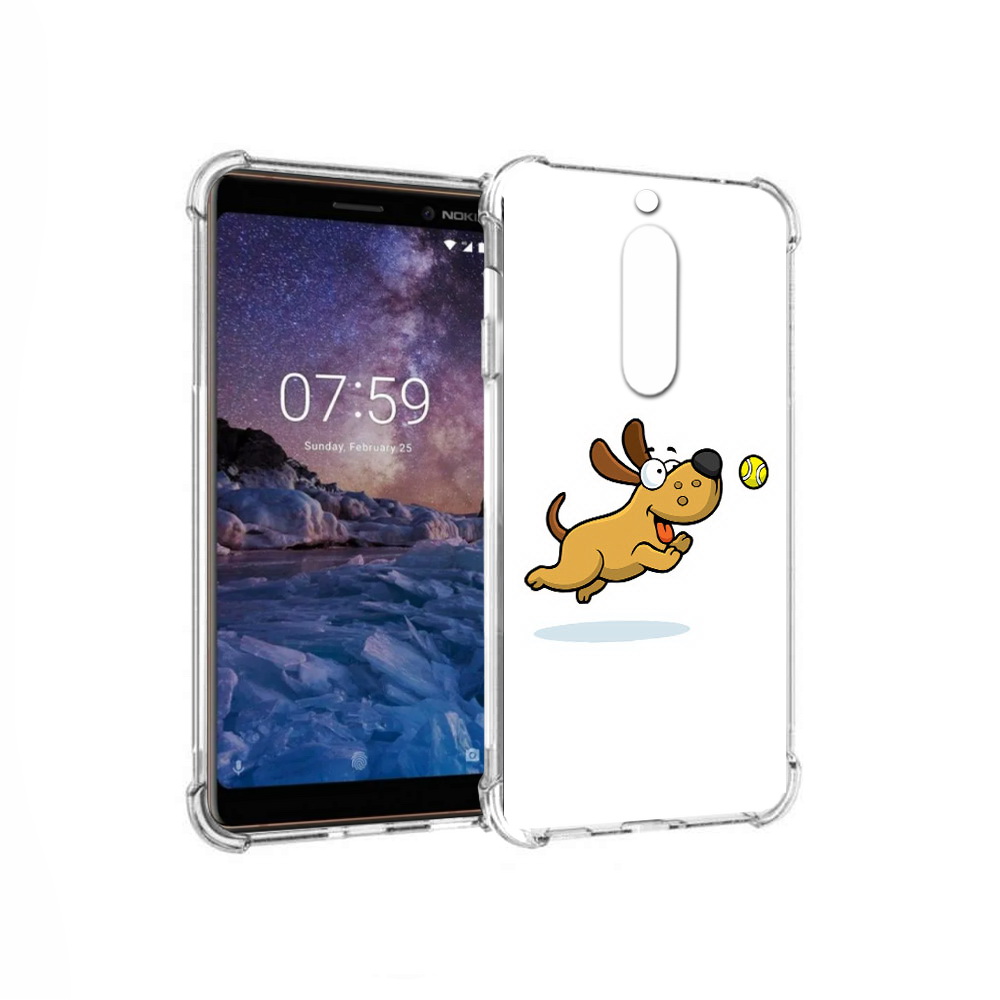 

Чехол MyPads Tocco для Nokia 7 пёсик (PT95887.123.563), Прозрачный, Tocco