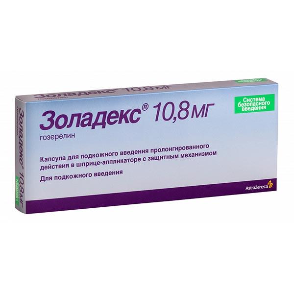 Купить Золадекс капсулы д/п/к введения 10, 8 мг шприц-аппликатор, AstraZeneca AB