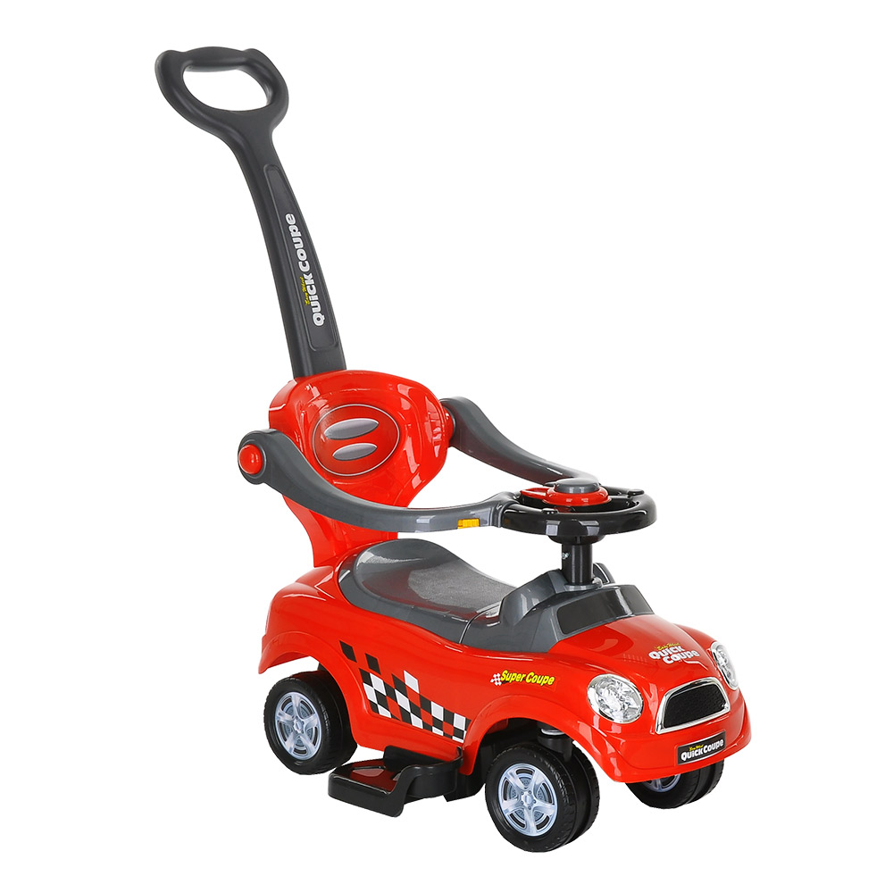 фото Pituso каталка quickcoupe с бамп. с ручкой (сигнал) 3-6 лет, red/красный