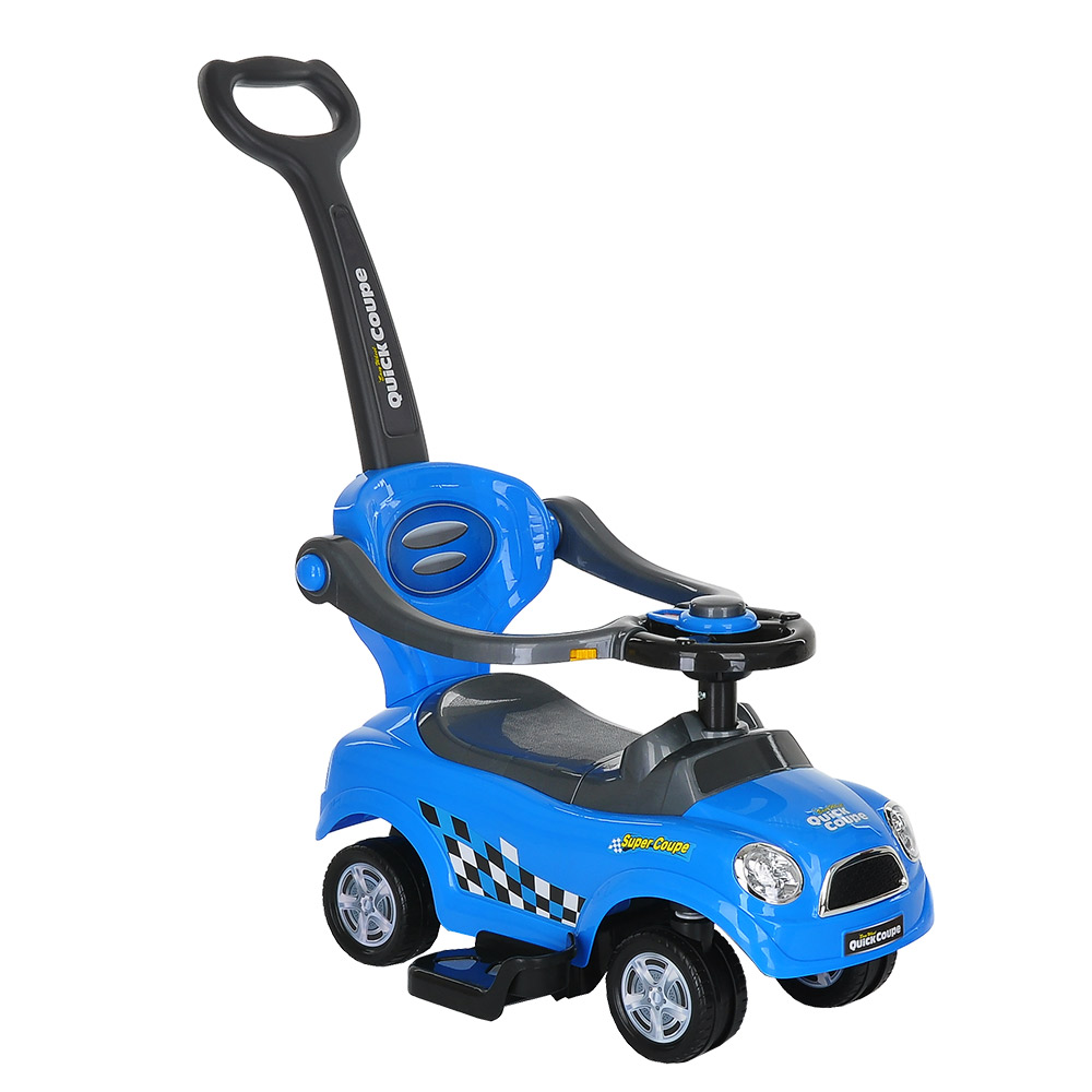 фото Pituso каталка quickcoupe с бамп. с ручкой (сигнал) 3-6 лет, blue/синий