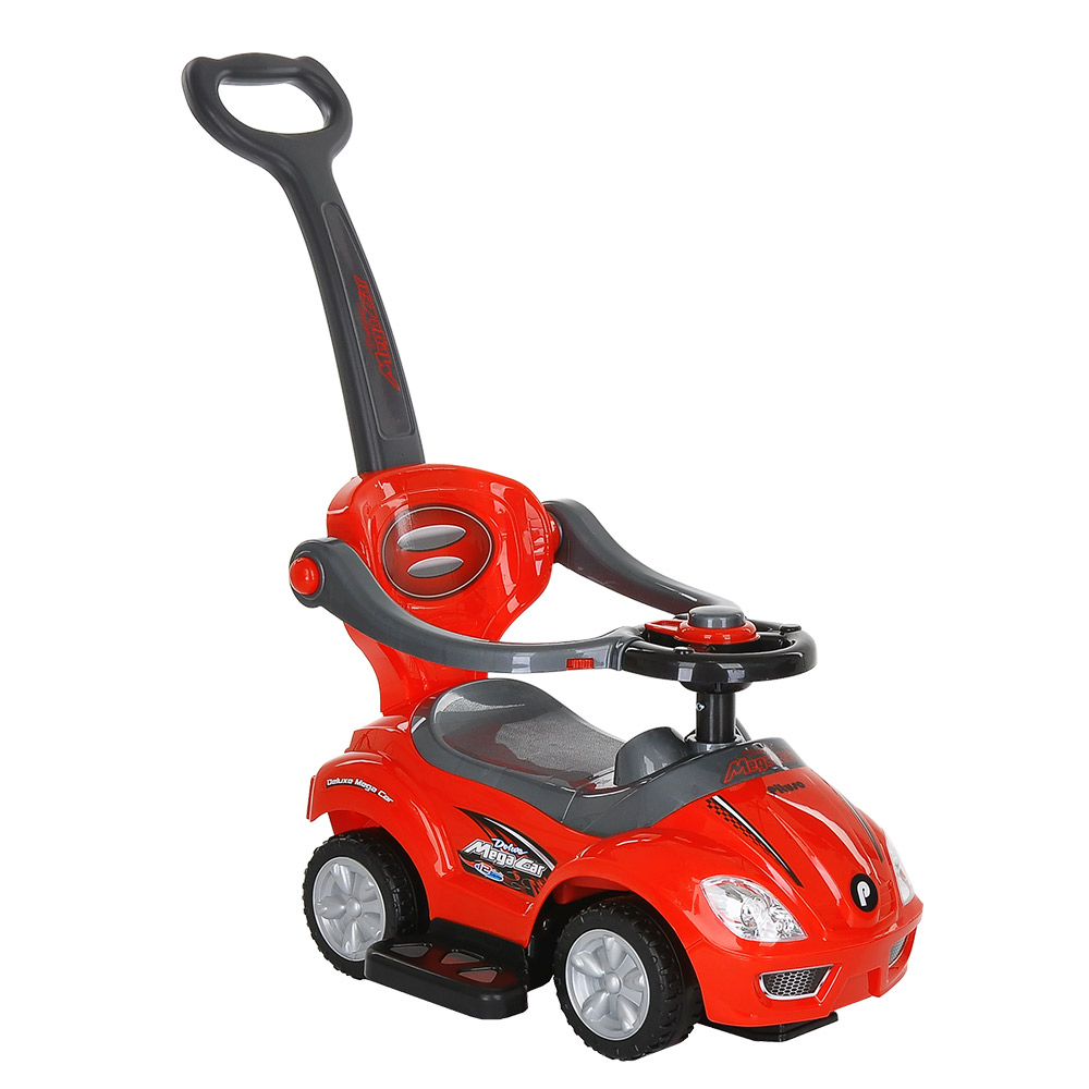 фото Pituso каталка mega car с бамп. с ручкой (сигнал) 3-6 лет red/красный