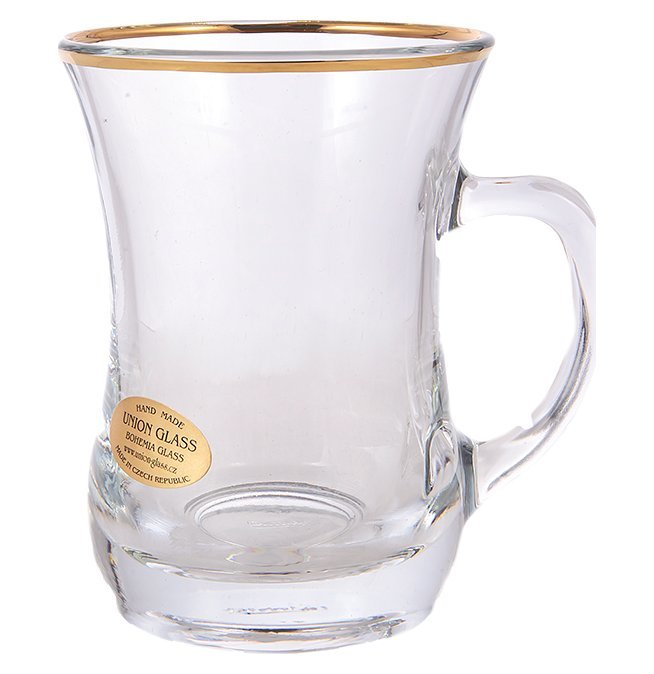 

Набор чайных чашек 225 мл 6 шт UNION GLASS "Отводка золото" 165065