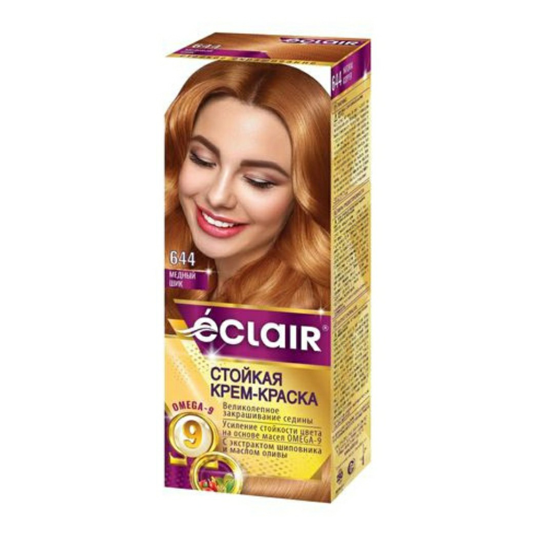 Краска для волос Eclair Omega 9 № 6.44 медный шик 130 мл