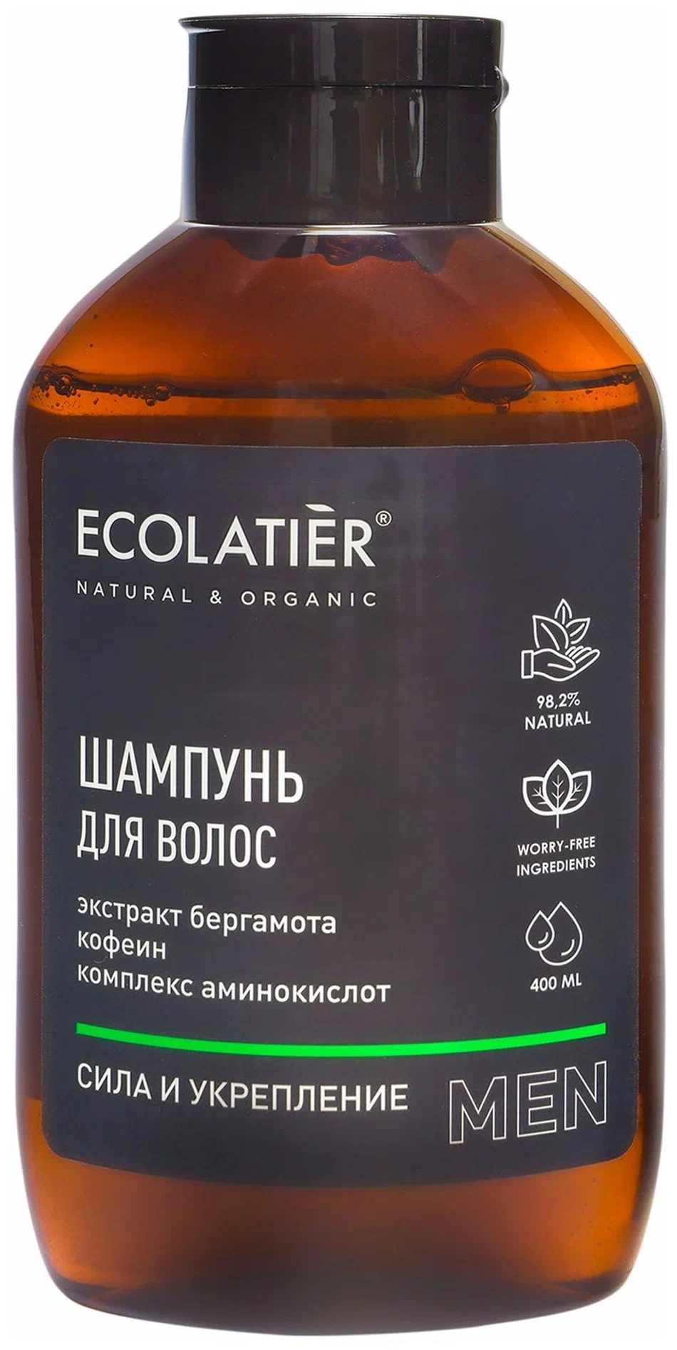 фото Шампунь ecolatier men сила и укрепление для всех типов волос 400 мл
