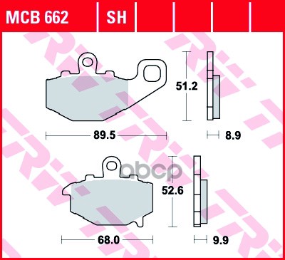 

Колодки задние KAWASAKI Ninja/Z Moto TRW MCB662 TRW, MCB662