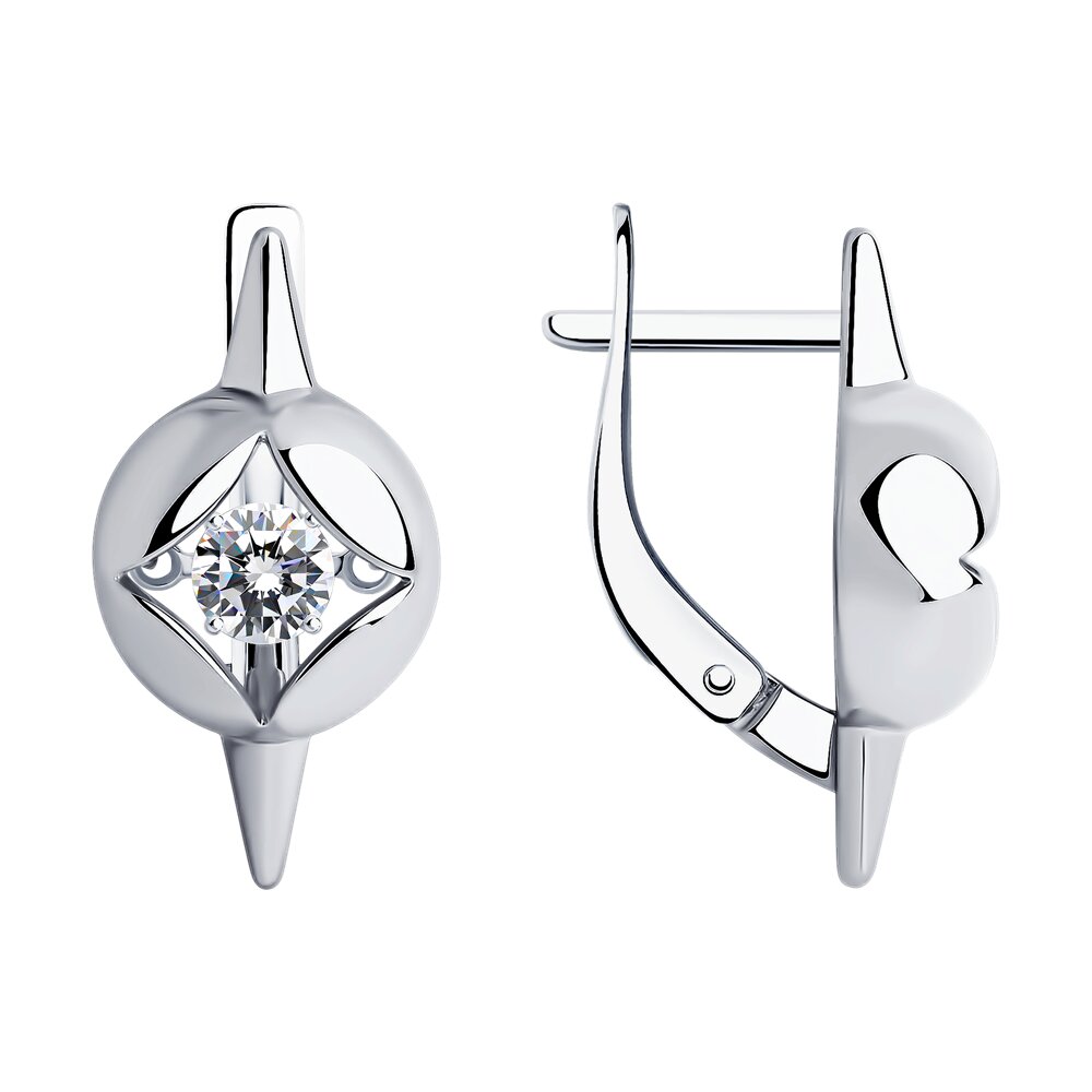 

Серьги из серебра Diamant 94-120-01729-1, фианит, 94-120-01729-1